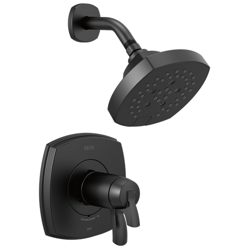 Delta Stryke 17 Thermostatic Shower Only in Matte Black Finish - T17T276-BL