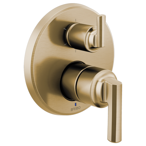 Brizo Levoir Pressure Balance Valve with Integrated 6-Function Diverter Trim - Less Handles in Luxe Gold Finish - T75P698-GLLHP
