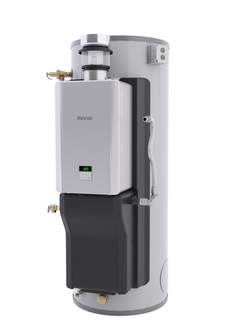 Rinnai Demand Duo R Series 199,000 BTU Indoor Liquid Propane Hybrid Water Heater System with 80 Gallon Tank - CHS19980RECIP Rinnai Demand Duo R Series 199,000 BTU Indoor Liquid Propane Hybrid Water Heater System with 80 Gallon Tank - CHS19980RECIP