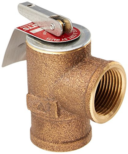 Watts 0342691 Boiler Relief Valve 3/4 Inch Female 30 PSI Bronze