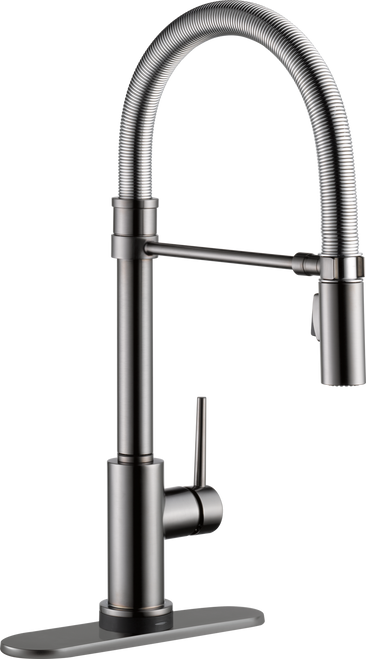 Delta Trinsic Touch2O Kitchen Faucet with Touchless Technology in Black Stainless - 9659TL-KS-DST