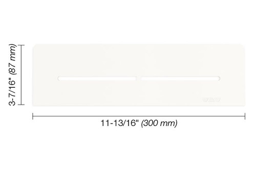 Schluter Systems SHELF-N Aluminum Rectangular Niche Shelf in Pure Design in Matte White - SNS1D7MBW