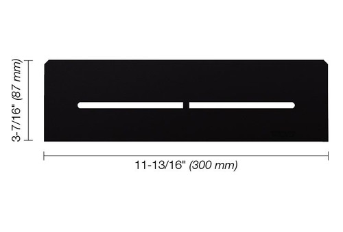 Schluter Systems SHELF-N Aluminum Rectangular Niche Shelf in Pure Design in Matte Black - SNS1D7MGS