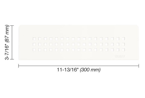 Schluter Systems SHELF-N Aluminum Rectangular Niche Shelf in Square Design in Matte White - SNS1D3MBW