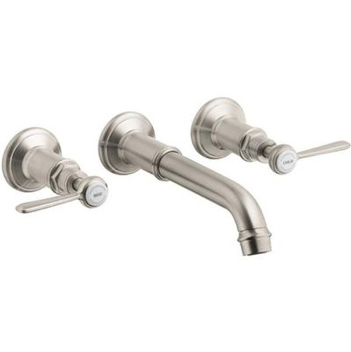 AXOR 16534831 Montreux Wall-Mounted Widespread Faucet Trim w/Lever Handle Polished Nickel