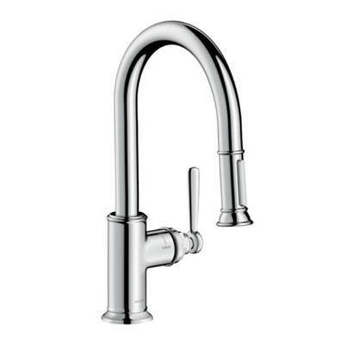 Axor AXOR 16584001 Montreux 2-Spray Prep Kitchen Faucet, Pull-Down Chrome