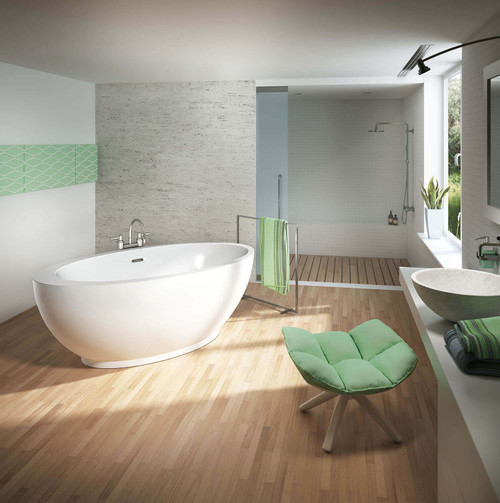 Bain Ultra Opalia 6839 Oval Freestanding 1-Person 51 Gallon 35 Jet Thermomassuer Bathtub with 1-1/2" Standard Deck and Right Waste in White - BOPPOF0RT-01 Bain Ultra Opalia 6839 Oval Freestanding 1-Person 51 Gallon 35 Jet Thermomassuer Bathtub with 1-1/2" Standard Deck and Right Waste in White - BOPPOF0RT-01