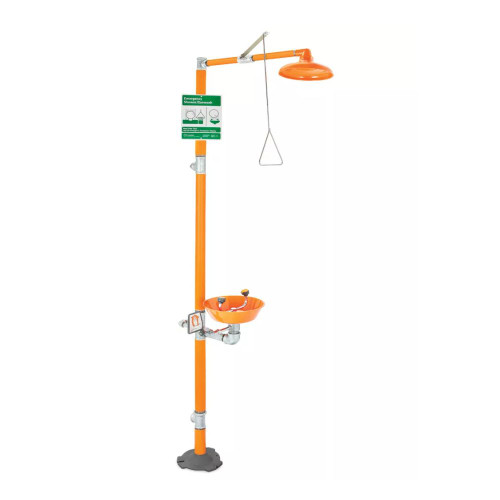 Guardian Equipment Floor Mounted Safety Station with Plastic 11-1/2-in Eyewash - 20 GPM - G1909P