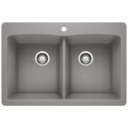 Blanco 440220 Diamond Equal Double Bowl Silgranit II- Anthracite Drop In Kitchen Sink