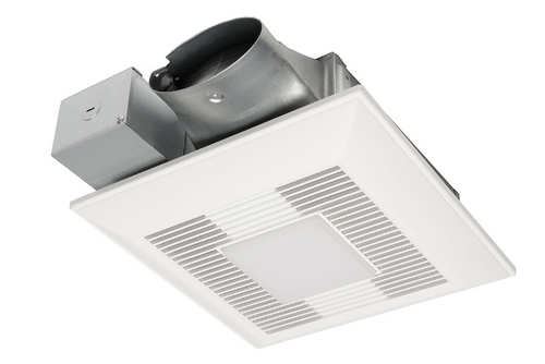 Panasonic WhisperValue DC Fan + LED light With ECM Motor and Pick-A-Flow 50/80/100 CFM Function - FV-0510VSCL1 Panasonic WhisperValue DC Fan + LED light With ECM Motor and Pick-A-Flow 50/80/100 CFM Function - FV-0510VSCL1