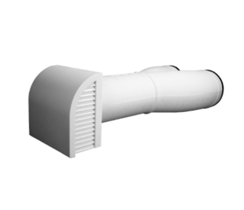Panasonic WhisperVent Wall Cap, Double chambers for 100 CFM exhaust and 100 CFM supply air in White - FV-WC10VE1 Panasonic WhisperVent Wall Cap, Double chambers for 100 CFM exhaust and 100 CFM supply air in White - FV-WC10VE1