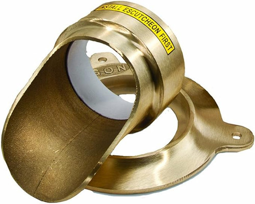 Rectorseal Glue-On Nozzle Attachment 8" with Escutcheon in Cast Nickel Brass - 82710