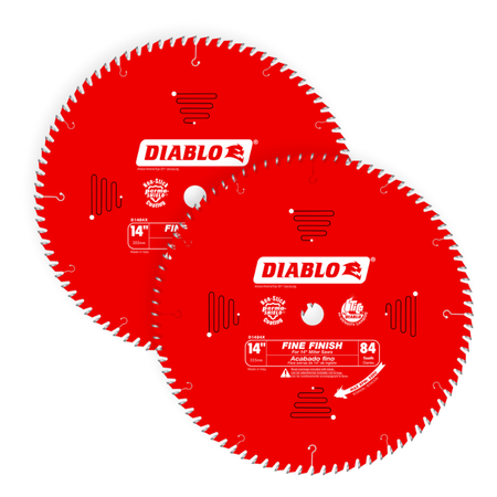 Diablo D1484X 14 in. x 84 Tooth Fine Finish Saw Blade - 2 Pack