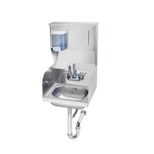 Krowne 16-in Hand Sink With Soap and Towel Dispensers And Side Splashes - HS-33