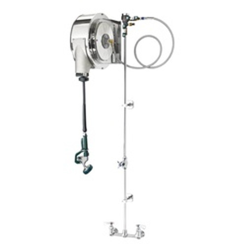 Krowne Enclosed Stainless Steel Hose Reel Assembly With 8-in Center Faucet - 24-502