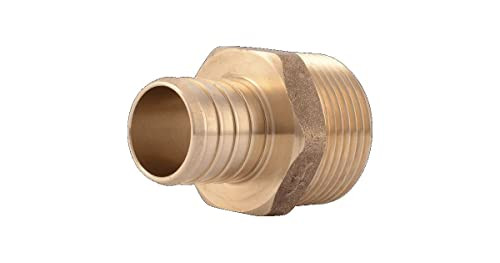 Sharkbite 1 in. x 1 in. MNPT Crimp Male Connector in DZR Brass - UC140LF