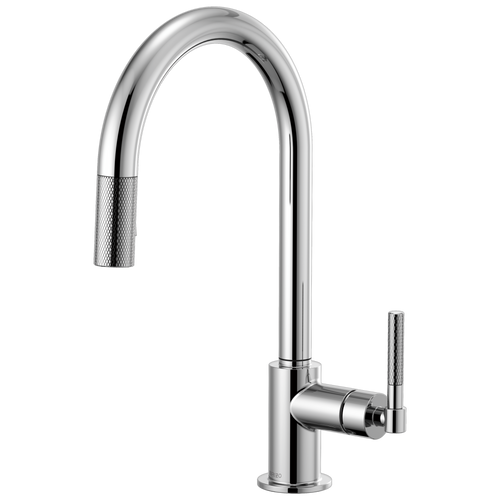 Brizo Litze 63043LF-PC Pull-Down Faucet with Arc Spout and Knurled Handle Chrome