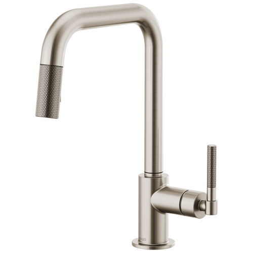 Brizo Litze 63053LF-SS Pull-Down Faucet with Square Spout and Knurled Handle Stainless