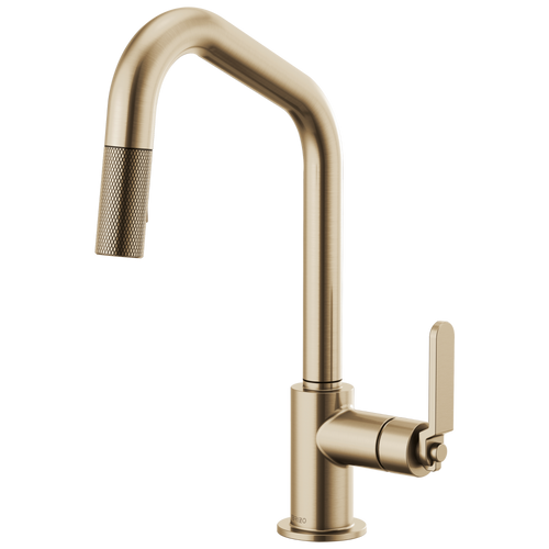 Brizo Litze 63064LF-PC Pull-Down Faucet with Angled Spout and Industrial Handle Chrome