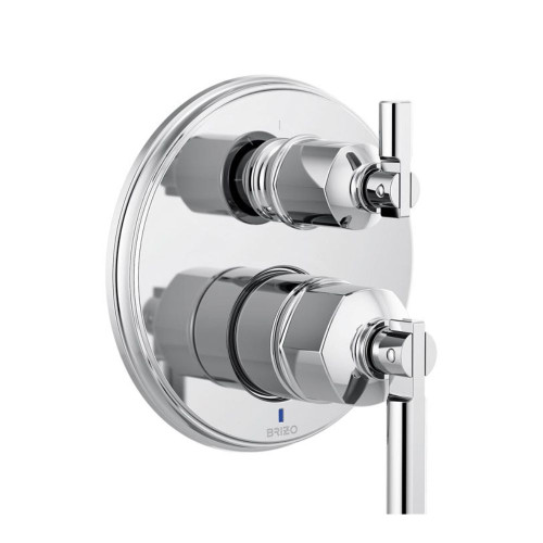Brizo Invari Pressure Balance Valve With Integratedfunction Diverter Trim - Less Handles in Chrome - T75P676-PCLHP