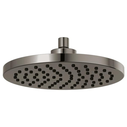 Brizo Essential Shower Linear Round Single-Function Raincan Showerhead in Brilliance Black Onyx - 81398-BNX-2.5