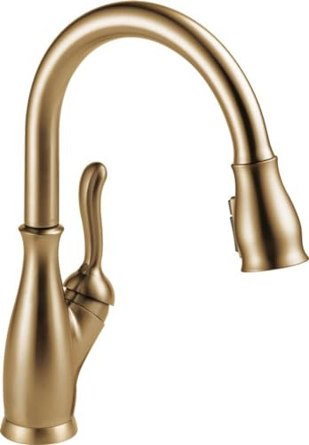 Delta Leland Leland Single Handle Pull-Down Kitchen Faucet With Shieldspray Technology in Champagne Bronze - 9178-CZ-DST