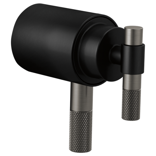 Brizo Litze Tempassure Thermostatic Trim Handle Kit - T-Lever in MATTE BLACK/LUXE STEEL - HL6033-BLSL