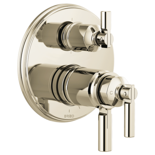 Brizo Invari Tempassure Thermostatic Valve With Integratedfunction Diverter Trim in Polished Nickel - T75676-PN Brizo Invari Tempassure Thermostatic Valve With Integratedfunction Diverter Trim in Polished Nickel - T75676-PN