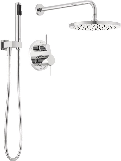 Delta Modern Monitor Series Shower With Raincan, Hand Shower & Rough Valve in Chrome - 342702