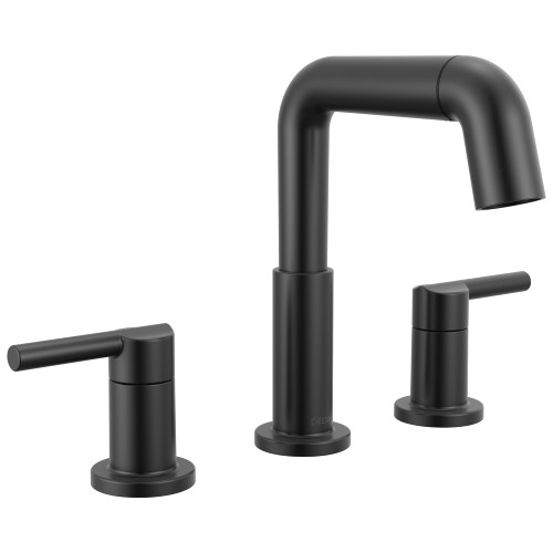 Delta Nicoli Two Handle Widespread Pull-Down Bathroom Faucet in Matte Black - 35849LF-BLPD