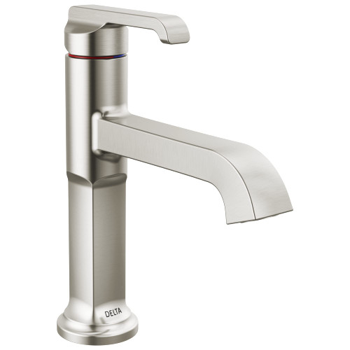 Delta Tetra Single Handle Bathroom Faucet in Lumicoat Stainless - 589-SS-PR-LPU-DST