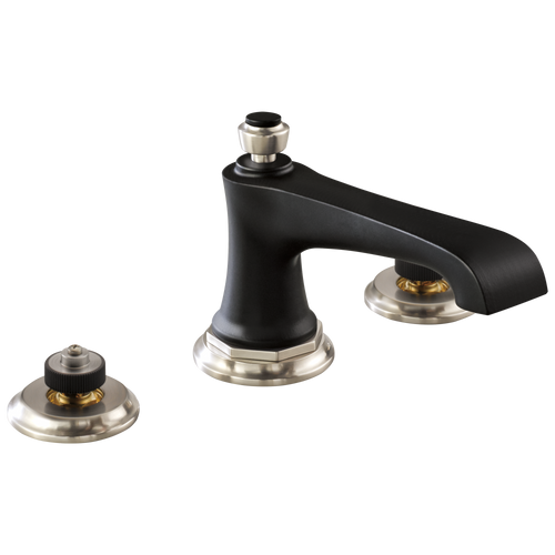 Brizo Rook 5360LF-NKBLLHP-ECO Widespread Lavatory Faucet - Less Handles Luxe Nickel/Matte Black 1.2gpm