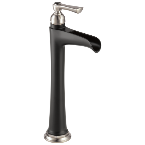 Brizo Rook 5461LF-NKBL Single Handle Vessel Lavatory Faucet Luxe Nickel/Matte Black 1.5gpm