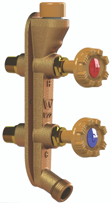 Woodford V122C Vertical Mount Wall Faucet Hot Cold Copper Sweat Inlets