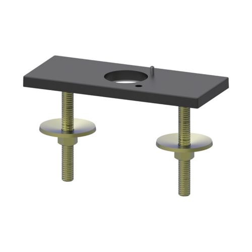 Commercial 061305BL Instit Parts: 4" Rectangular Plate Assembly Chrome: Matte Black