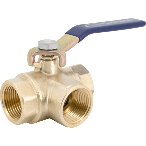 Legend Valve 101-442 Three Way Ball Valve 3/8 Inch FNPT Brass