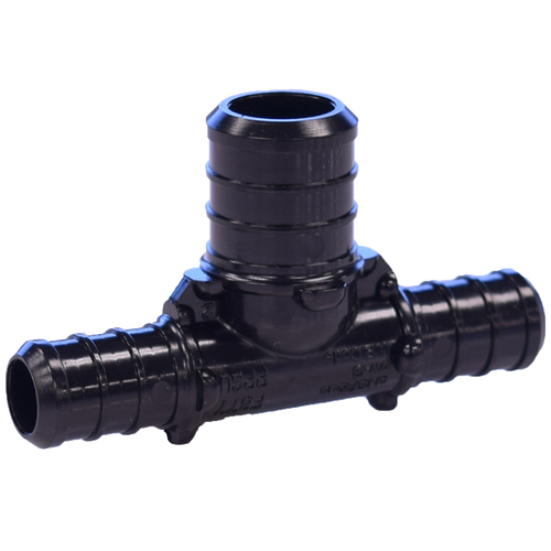 Legend Valve 1" x 1" x 1/2" PEX Reducing Tee � Plastic Crimp Fitting - 461-217