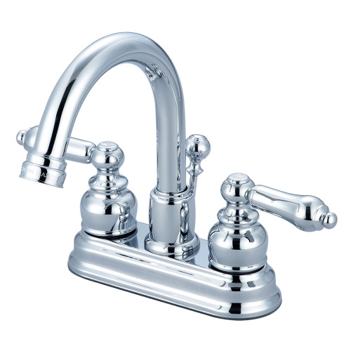 Olympia Faucets Brentwood 1.2 GPM 4 inch Gooseneck Two-Handle Bathroom Faucet with Pop-Up Drain in Chrome - 3BR300 Olympia Faucets Brentwood 1.2 GPM 4 inch Gooseneck Two-Handle Bathroom Faucet with Pop-Up Drain in Chrome - 3BR300