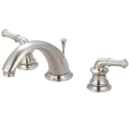 Olympia Faucets Del Mar 1.2 GPM Two-Handle Widespread Bathroom Faucet with Pop-Up Drain in PVD Brushed Nickel - 3DM200-BN