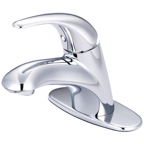 Olympia Faucets Legacy 1.2 GPM Single Handle Bathroom Faucet with Deck Cover Plate and Flex Supply Lines in Chrome - 3LG264H-WD