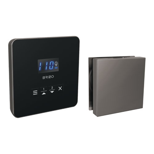 Brizo Square Steam Set in Lumicoat Black Onyx - 8CH-250L-BNX-L