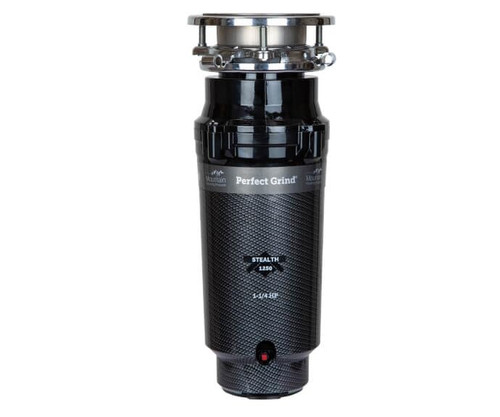 Mountain Plumbing Waste Disposer - Continuous Feed 3-Bolt Mount 1-1/4 HP in Black - STEALTH1250