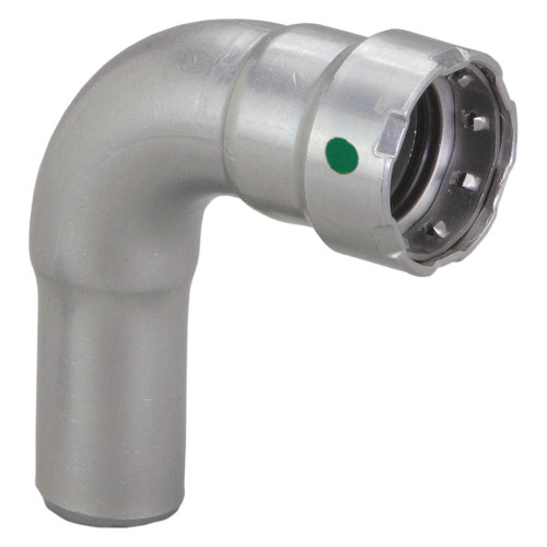 Viega MegaPress 1-1/2" FTG x Press 90-Degree Street Elbow in Carbon Steel, Zinc-Nickel Coating - 26070