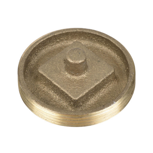 Oatey 2 in. Brass Recessed-Head Cleanout Plug in Brass - 42741