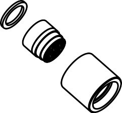 Hansgrohe Axor Uno Pressure Compensating Aerator for Piccolo Bidet in Chrome - 97360000