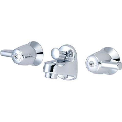 Central Brass 1177-A Two Handle Shelf Back Lavatory Faucet: Polished Chrome