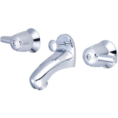 Central Brass 1178-DA Two Handle Slant Back Lavatory Faucet w/ Pop-Up Drain: Polished Chrome