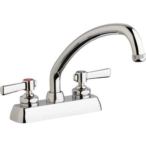Chicago Faucet W4D-L9E1-369AB Dual Supply Washboard Sink Faucet