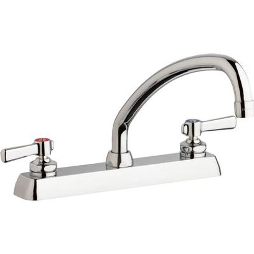 Chicago Faucet W8D-L9E35-369ABCP Dual Supply Workboard Sink Faucet