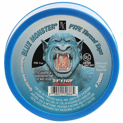 Mill-Rose Blue Monster 3/4 in x 1429 Teflon Seal Tape - 70886 - 25 pack